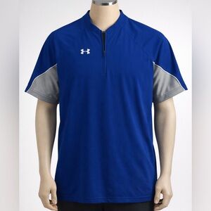 Under Armour Men’s Medium Blue 1/4 Zip Short Sleeve Performance Shirt Athleisure